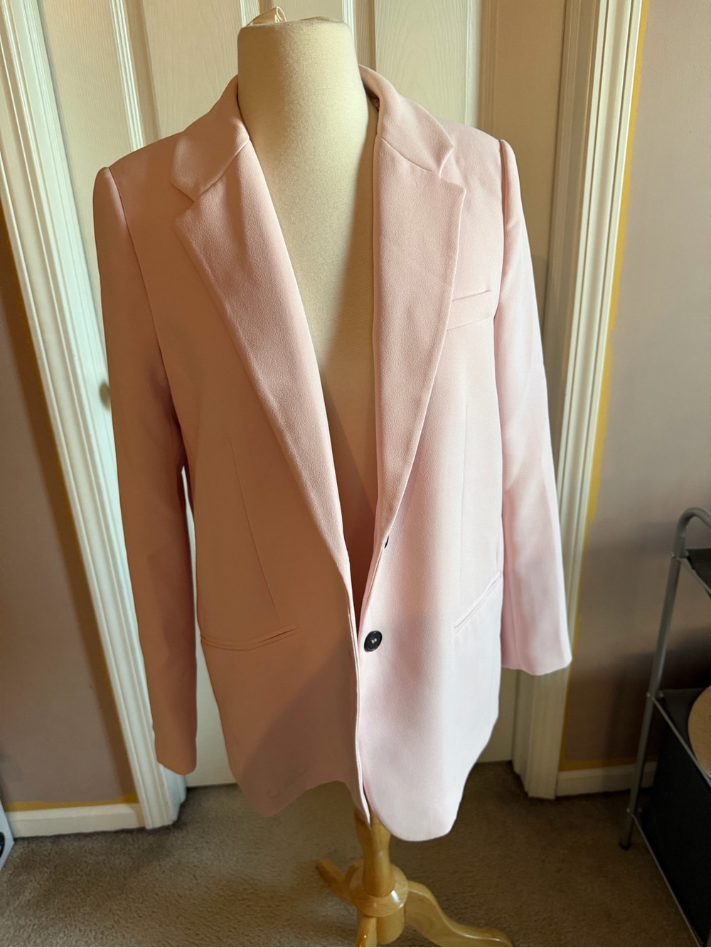 Zara Pale Pink Tailored Blazer Jacket